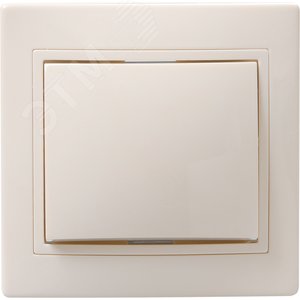 KVARTA Выключатель 1-клавишный 10А кер. ВС10-1-0-Км кремовый GENERICA