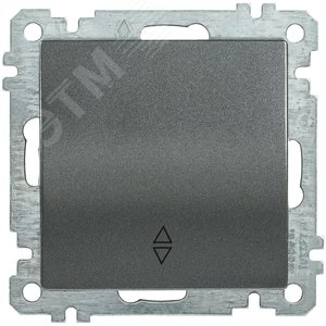 ВС10-1-2-Б Выключатель одноклавишный проходной 10А BOLERO антрацит IEK (EVB12-K95-10) - IEK (ИЭК)