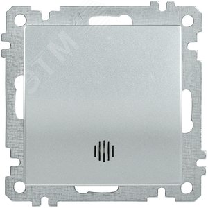 ВС10-1-1-Б Выключатель одноклавишный с индикацией 10А BOLERO серебрянный