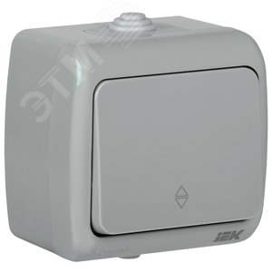 AQUATIC Выключатель 1 клавишный открытой установкипроходной IP54 ВС-20-1-2-A - IEK (ИЭК)