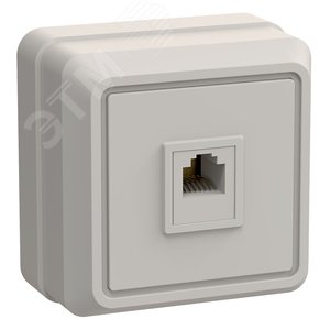 OKTAVA Розетка 1-местная телефонная RJ11 для открытой установки РТ20-ОКм кремовый GENERICA