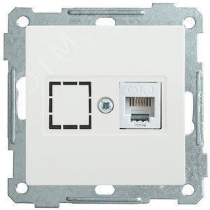 РK10-1-Б Розетка компьютерная RJ45 Cat5e BOLERO белая
