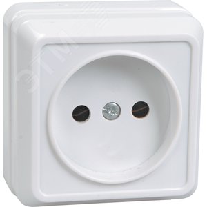 OKTAVA Розетка 1-местная без заземления для открытой установки 10А РС20-2-ОКм кремовый GENERICA