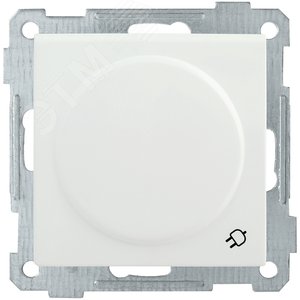 РС16-1-0-Б Розетка с заземляющим контактом с защитной шторкой и крышкой 16А BOLERO белая