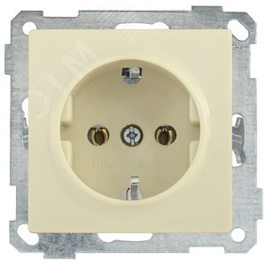 РС11-1-0-Б Розетка с заземляющим контактом 16А BOLERO кремовый