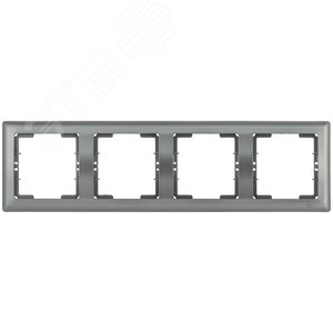 Рамка 4 местная горизонтальная BOLERO антрацит