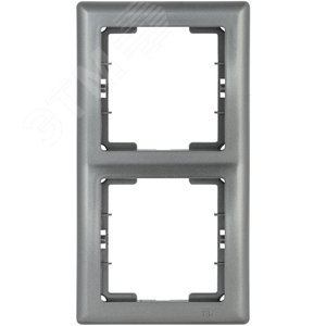 Рамка 2 местная вертикальная BOLERO антрацит
