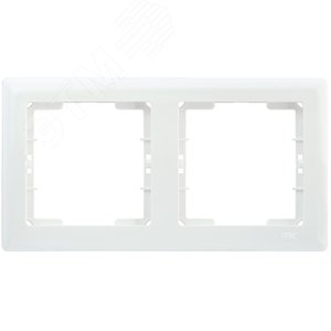 Рамка 2 местная горизонтальная BOLERO белый