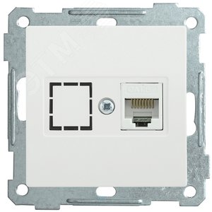 РK11-1-Б Розетка компьютерная RJ45 Cat6 BOLERO белая