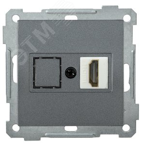РHDMI-0-Б Розетка HDMI BOLERO антрацит - IEK (ИЭК)