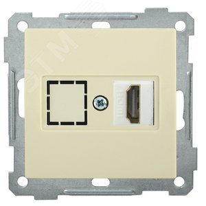 РHDMI-0-Б Розетка HDMI BOLERO кремовый - IEK (ИЭК)