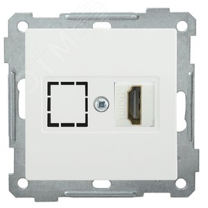 РHDMI-0-Б Розетка HDMI BOLERO белая - IEK (ИЭК)