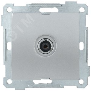 РТВ10-0-Б Розетка TV проходная BOLERO серебряный