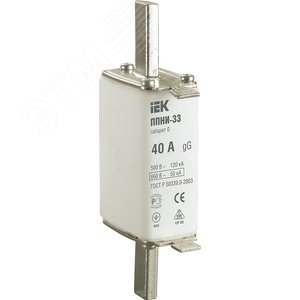 Вставка плавкая предохранителя ППНИ-33, габарит 0, 40А - IEK (ИЭК)