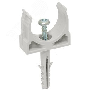 Держатель с защёлкой и дюбелем 25 мм для труб (CTA10D-CT25-K41-100)