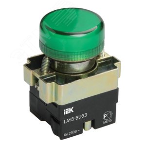 Индикатор LAY5-BU63 зеленого цвета диам. 22мм - IEK (ИЭК)