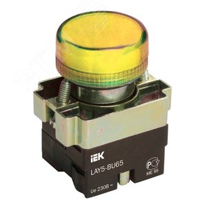 Индикатор LAY5-BU65 желтого цвета 22мм - IEK (ИЭК)