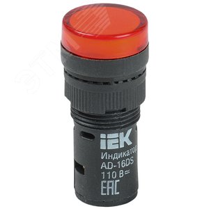 Лампа AD16DS LED матрица d16мм красный 24В AC/DC - IEK (ИЭК)