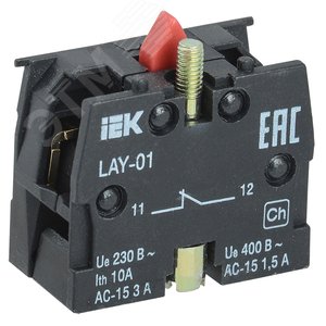 Блок контактный 1р для серии LAY5 - IEK (ИЭК)