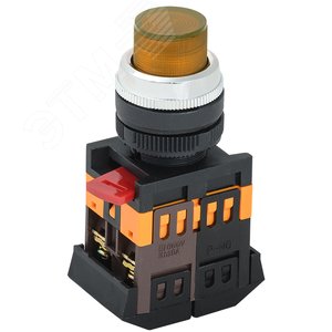 Кнопка ABLFP-22 желтая неон 1з+1р - IEK (ИЭК)