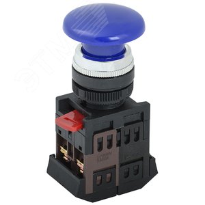 Кнопка AEA-22 Гриб синяя без подсветки 1з+1р - IEK (ИЭК)