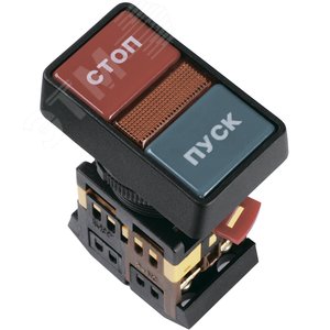 Кнопка PPBB-30N Пуск-Стоп с подсветкой неон 1з+1р 240В - IEK (ИЭК)