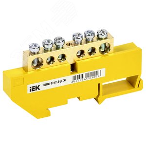 Шина PE земля на DIN-изоляторах ШНИ-8х12-6-Д-Ж - IEK (ИЭК)