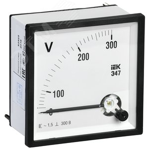 Вольтметр 300 В 96х96 AC непосредственное включение Э47 - IEK (ИЭК)