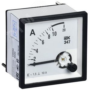 Амперметр 10А 96х96 AC непосредственного включения Э47