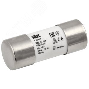 Плавкая вставка цилиндрическая ПВЦ 22х58 63А KARAT