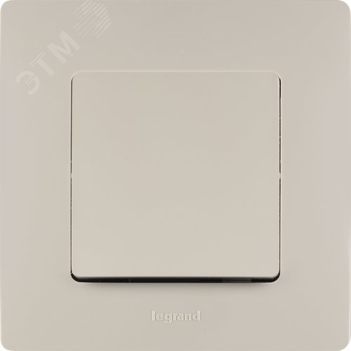 Выключатель 1-клавишный проходной 10А безвинтовое крепление слоновая кость ETIKA 4