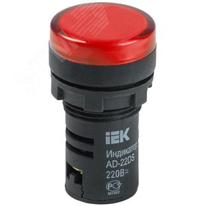 Лампа AD22DS LED матрица 22мм красный 230В - IEK (ИЭК)