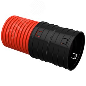 ELASTA Труба гофрированная двустенная жесткая ПНД d=200мм красная (6м) IEK - IEK (ИЭК)
