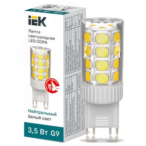 Лампа светодиодная CORN капсула 3,5Вт 230В 4000К керамика G9 - IEK (ИЭК)