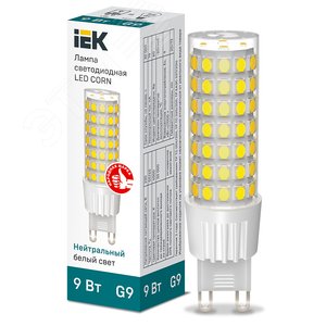 Лампа светодиодная CORN капсула 9Вт 230В 4000К керамика G9 - IEK (ИЭК)