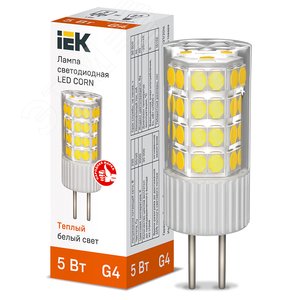 Лампа светодиодная CORN капсула 5Вт 230В 3000К керамика G4 - IEK (ИЭК)