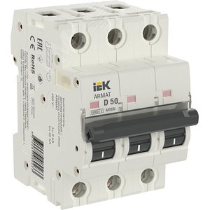 Выключатель автоматический трехполюсный D 50А M06N - IEK (ИЭК)