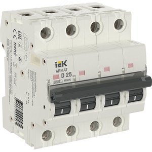 Выключатель автоматический четырехполюсный D 25А M06N - IEK (ИЭК)