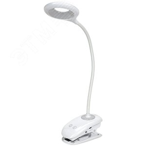 LIGHTING Светильник светодиодный настольный 2006 5Вт на прищепке диммер ночник белый IEK - IEK (ИЭК)