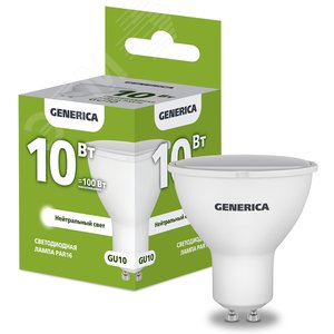 Лампа светодиодная PAR16 софит 10Вт 230В 4000К GU10 GENERICA - IEK (ИЭК)