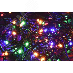 Гирлянда нить 5 м 50 светодиодов RGB IP20 зеленый шнур 1,5 м 230 В контроллер 8 сцен LIGHTING - IEK (ИЭК)