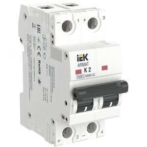 Выключатель автоматический M06N-DC 2P K 2А - IEK (ИЭК)