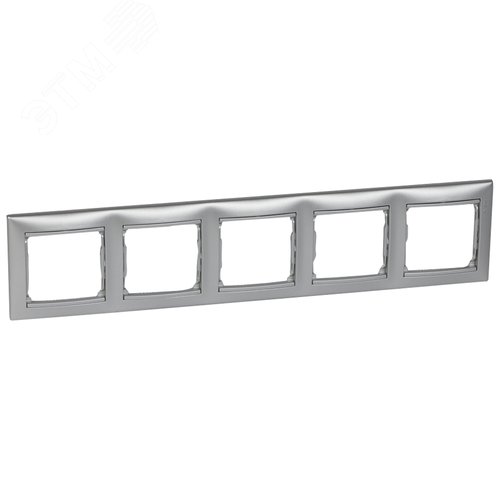 Рамка 5-местная алюминий VALENA