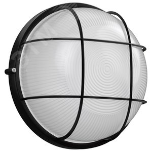 Светильник НПП1102 черный/круг с решеткой 100 Вт IP54 - IEK (ИЭК)