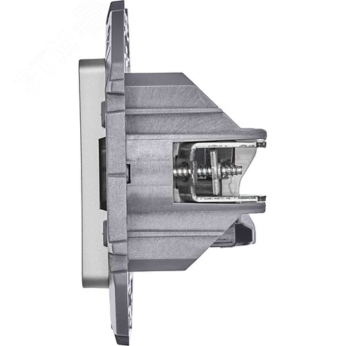 Розетка компьютерная двойная RJ45 категория 6 UTP алюминий INSPIRIA - фото 3