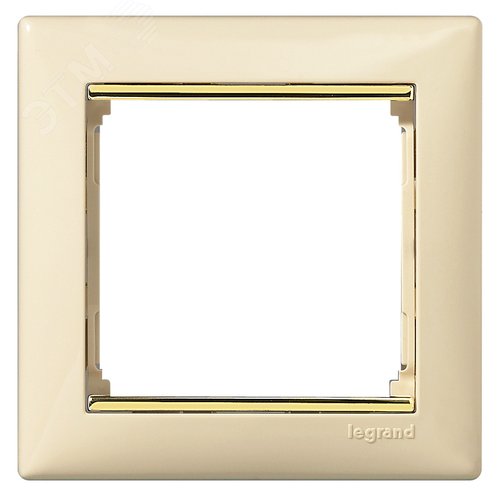 VALENA Рамка 1 пост слоновая кость/золото (774151) 2