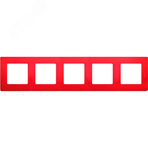 Рамка 5-местная красный ETIKA 2