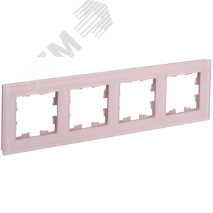 BRITE Рамка 4 поста РУ-4-2-Бр стекло розовый матовый IEK - IEK (ИЭК)