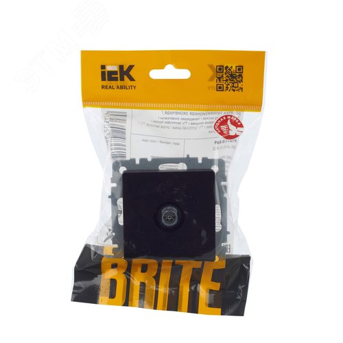 BRITE Розетка TV оконечная РТВ11-0-БрЧ черный - фото 7