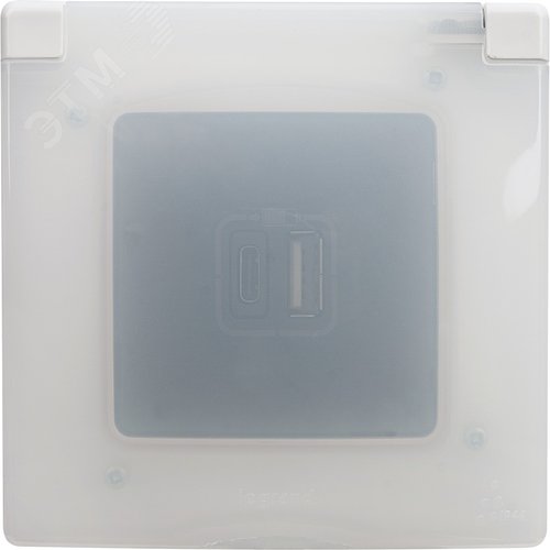 Рамка 1-местная с защитной крышкой IP44 белый ETIKA - фото 4
